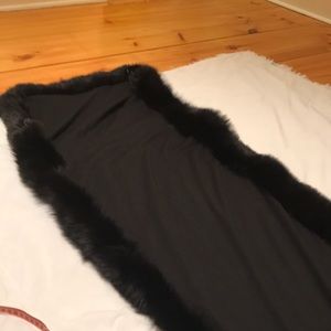 Victor Costa wool and fur shawl